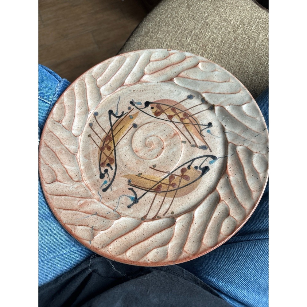 Studio Art Plate By Whitman From 2001 With Fish Motif